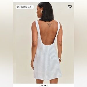 Reformation White linen Sheath Dress- low back- medium